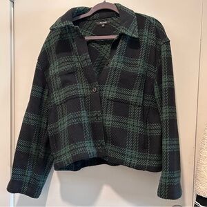 Madewell Flannel Boxy Shirt-Jacket in Plaid